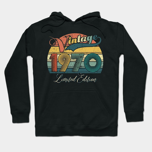 Vintage 1970 Limited Edition Gift 51st Birthday Hoodie by tabaojohnny